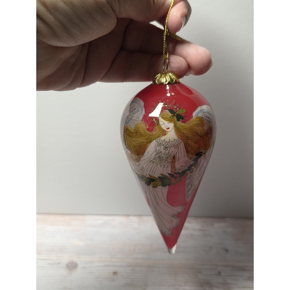Glass teardrop ornament, Pier 1 Imports Li Bien Angel, 2011